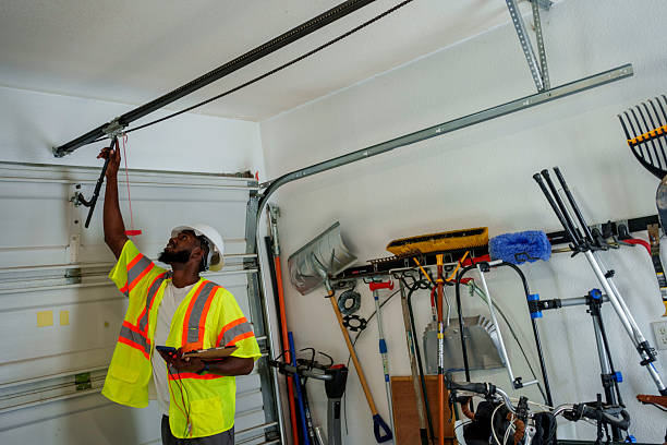 Professional Garage Door Panel Replacement technician working in Desert Edge, CA